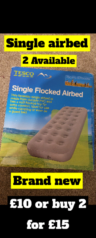 tesco single flocked airbed